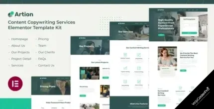 Download Artion Content Copywriting Services Elementor Template Kit