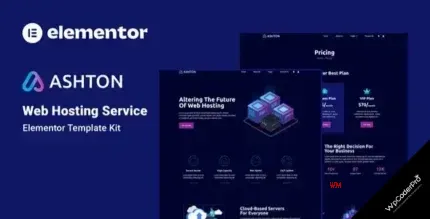Download Ashton - Web hosting Elementor Template Kit
