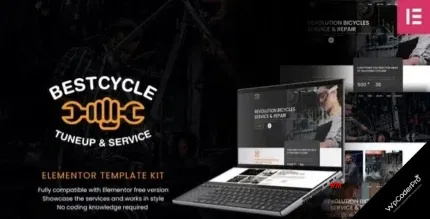 Download Bestcycle Bicycle Repair and Service Elementor Template Kit