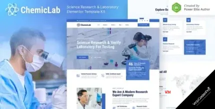 Download ChemicLab – Science Research and Laboratory Elementor Template Kit
