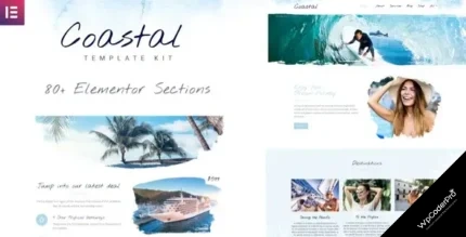 Download Coastal Travel and Surf Grunge Template Kit