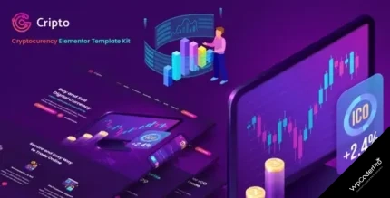 Download Cripto - Cryptocurrency and Bitcoin Elementor Template Kit