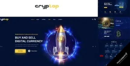 Download CrypTop - ICO Landing and CryptoCurrency WordPress Theme