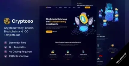Download Cryptoxo – Cryptocurrency Blockchain and Bitcoin Elementor Template Kit