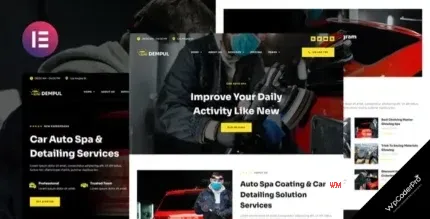 Download Dempul - Car Auto Spa and Detailing Services Elementor Template Kit