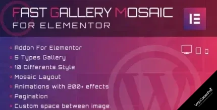 Download Fast Gallery Mosaic for Elementor WordPress Plugin