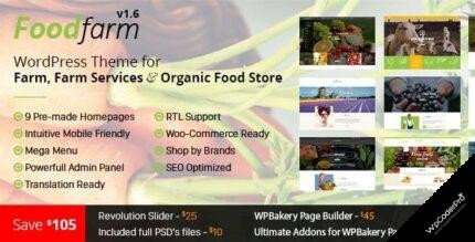 FoodFarm WordPress Theme