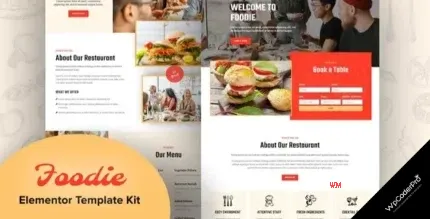 Download Foodie - Fast Food Elementor Template Kit