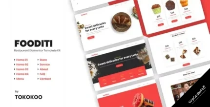 Download Fooditi Restaurant and Cafe Elementor Template Kit