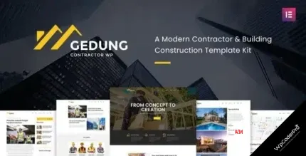 Download Gedung- Contractor and Building Construction Elementor Template Kit