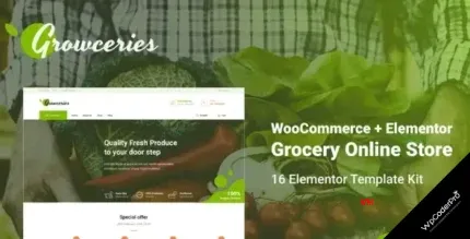 Download Growceries - Food and Grocery Store Elementor Template Kit