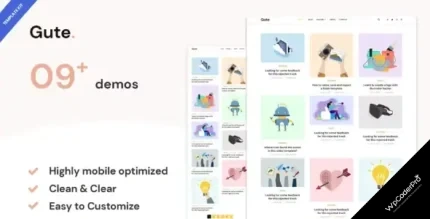 Download Gute - Minimalist Blog Elementor Template Kit