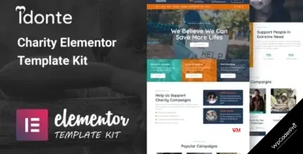 Download iDonte - Charity Non-Profit Elementor Template Kit