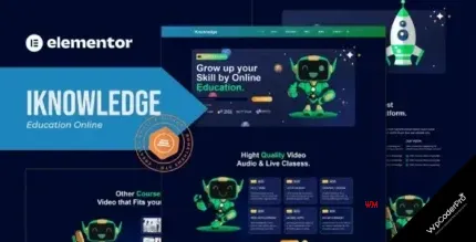 Download iKnowledge - Education Online and Learning Platform Elemen…or Template Kit