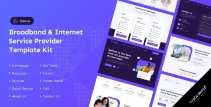 Download Inexus Broadband and Internet Service Provider Elementor Template Kit