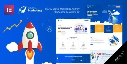 Download Influence Marketing - SEO and Digital Agency Elementor Template Kit
