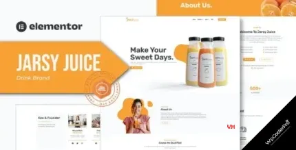 Download Jarsy Juice - Drink Brand Elementor Template Kit