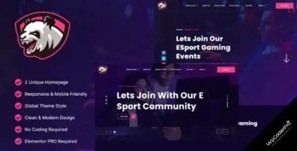 Download Junio - E-Sport Gaming Events and Streamer Elementor Template Kit