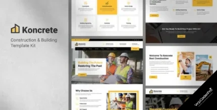Download Koncrete - Construction and Building Elementor Template Kit