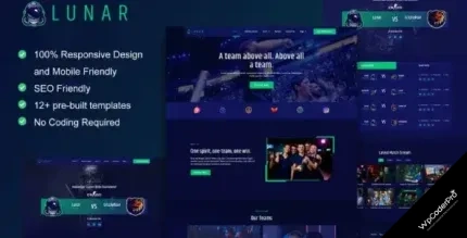 Download Lunar - Esports and Gaming Elementor Template Kit