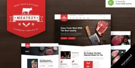 Download Meatezy – Meat Shop and Butcher Elementor Template Kit