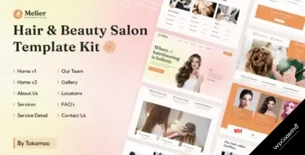 Download Melier Hair and Beauty Salon Elementor Template Kit