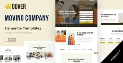 Download Moover - Moving Company Website Elementor Template Kit