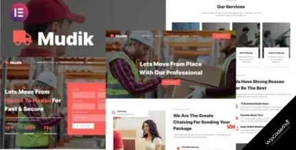 Download Mudik - Moving and Transportation Services Elementor Template Kit