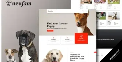 Download NeuFam - Dog Breeder and Kennel Club Elementor Template Kit