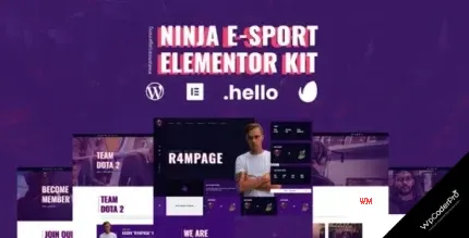 Download Ninja - Esports and Gaming Elementor Template Kit