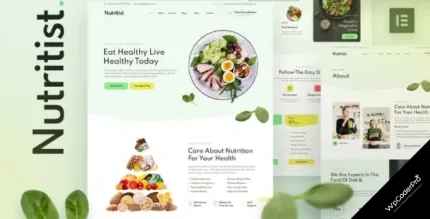 Download Nutritist – Healthy Food and Nutrition Coach Elementor Template Kit