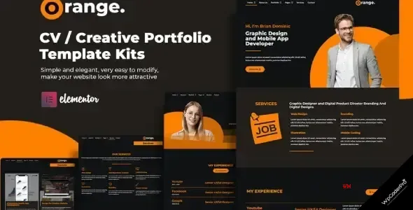 Orange-CV-Creative-Portfolio-Elementor-Template-Kits.webp