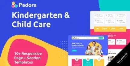Download Padora - Kindergarten and Child Care Elementor Template Kit