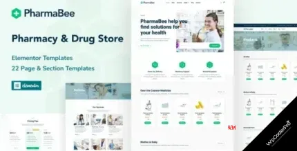 Download PharmaBee - Pharmacy and Drug Store Website Elementor Template Kit