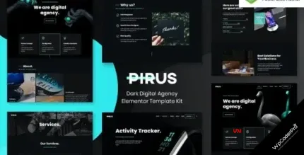 Download PIRUS – Dark Digital Agency Elementor Template Kit