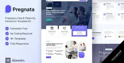 Download Pregnata – Pregnancy Care and Obstetrician Elementor Template Kit