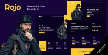 Download Rojo - Personal Portfolio Elementor Template Kit