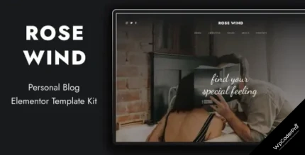 Download Rose Wind - Personal Blog Elementor Template Kit