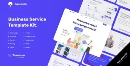 Download Sabertooth Business Startup Elementor Template Kit