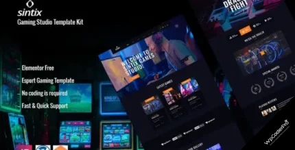 Download Sintix - Gaming Studio Elementor Template Kit