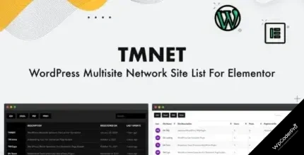 Download TMNET WordPress Multisite Site List For Elementor