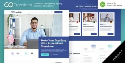 Download Translatin – Translation Services and Interpreting Agency Ele…or Template Kit