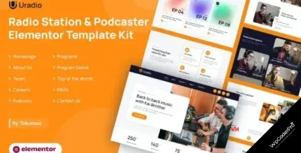 Download Uradio Radio Station and Podcaster Elementor Template Kit