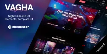 Download Vagha – Night Club and DJ Elementor Template Kit