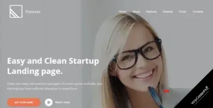 Download Vanessa - Startup Landing Page WordPress Theme