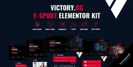 Download Victory - Esports and Gaming Elementor Template Kit