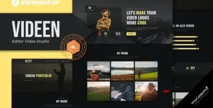 Download Videen - Video Editor Studio Elementor Template Kit