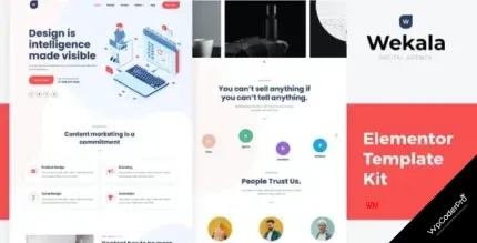 Download Wekala - Agency Elementor Template Kit