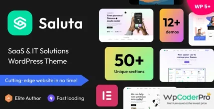 Download Saluta - SaaS & IT Solutions WordPress Theme