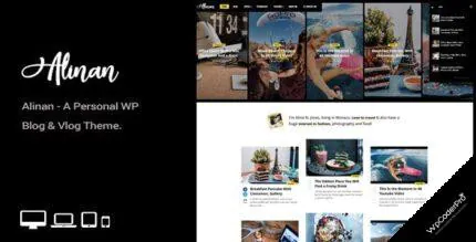 Download Alinan WP Theme GPL – A Personal WordPress Blog and Vlog v2.2